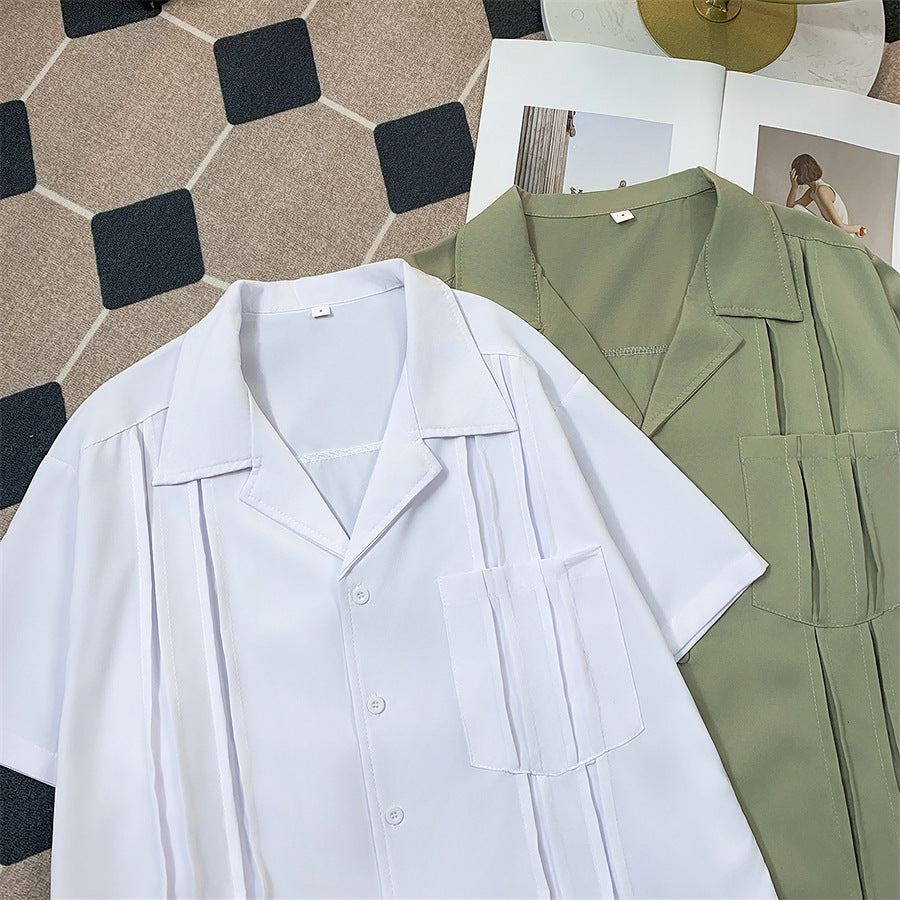 Shirt Short Sleeve Shirt Men's Half Sleeve Coat