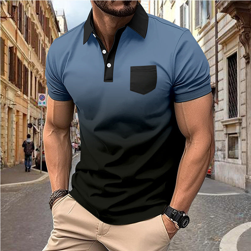 Men's Printed Dots Gradient Pocket
