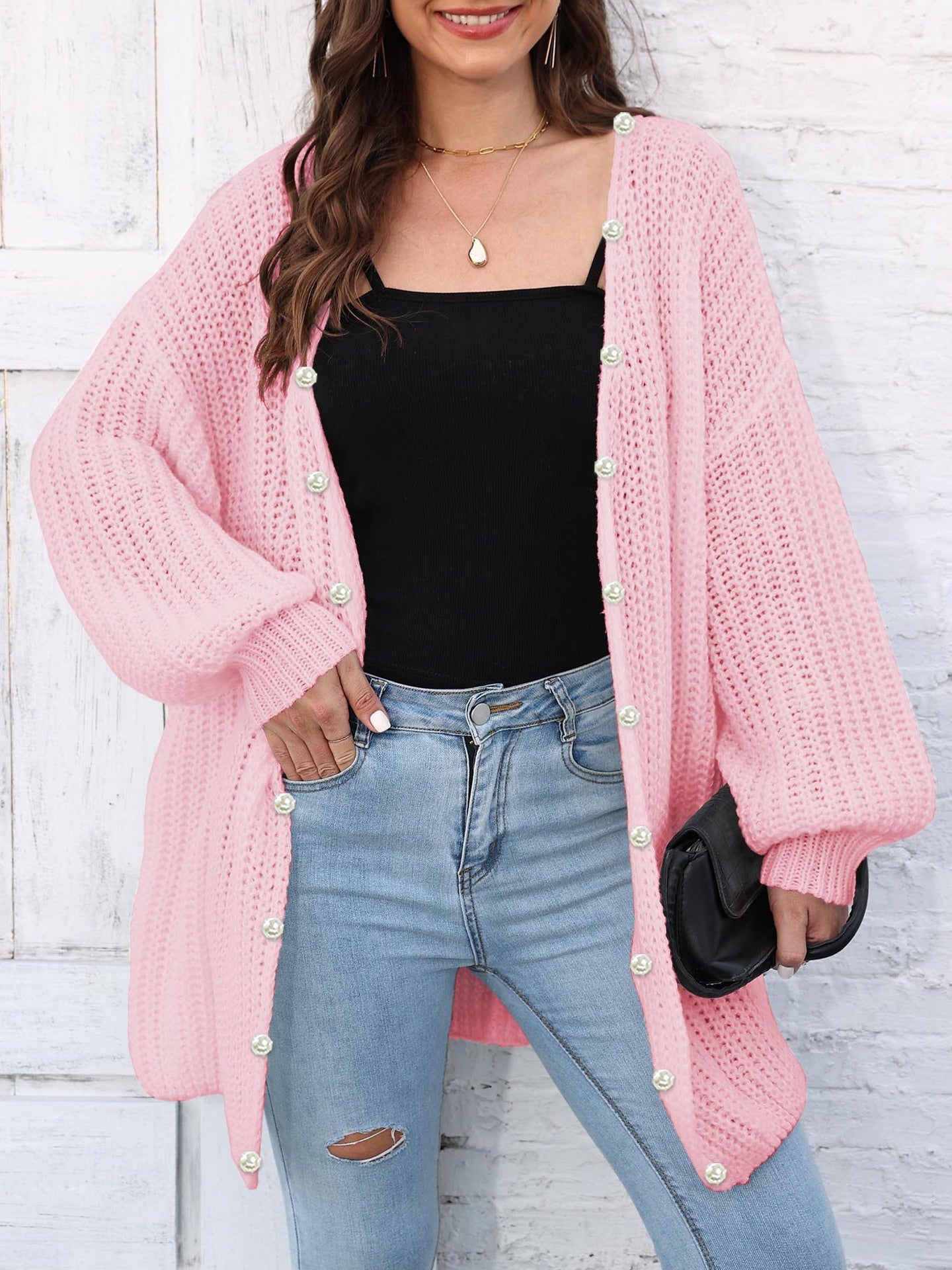Women's Thick Coat Thick Needle Woven Sweater