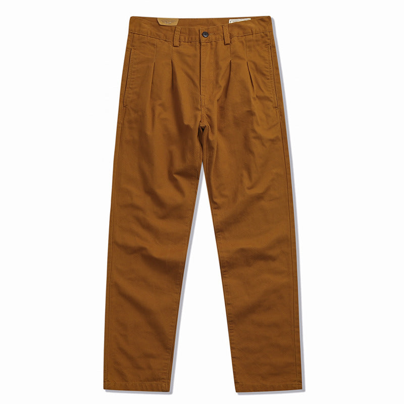 Autumn Cotton Straight Cargo Pants Men's