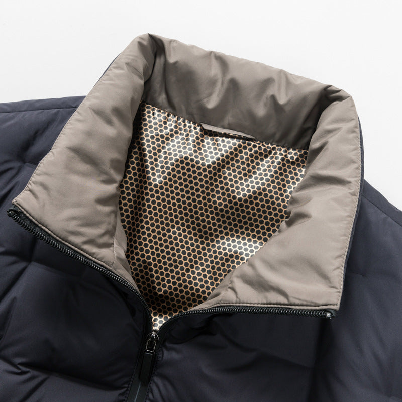 Lightweight Down Jacket Graphene Heat Preservation And Warm White Duck Down Stand Collar Coat