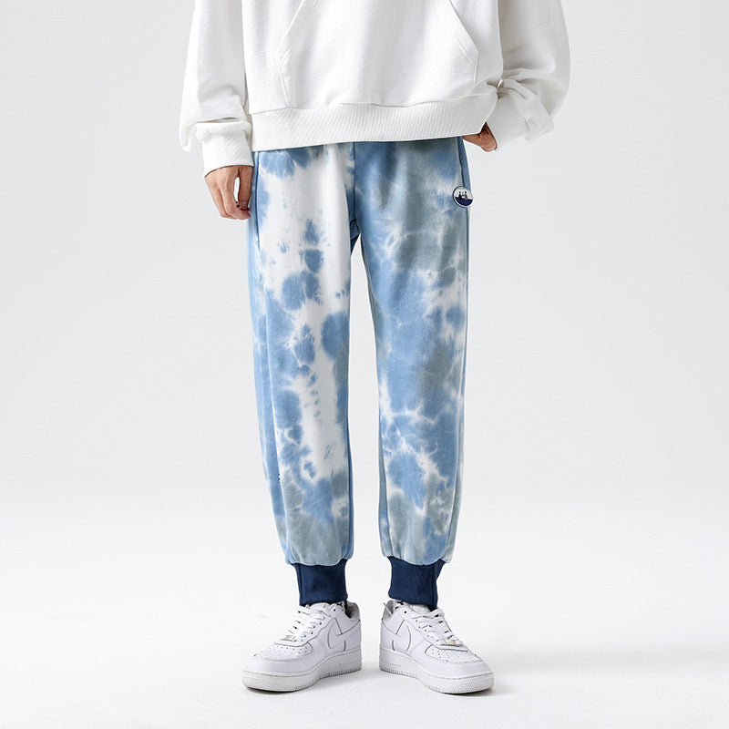 Loose Starry Sky Printed Couple Leisure Tappered Sweatpants
