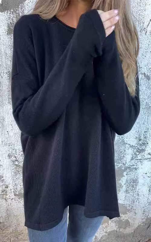 Women's Round Neck Long Sleeve T-shirt Top