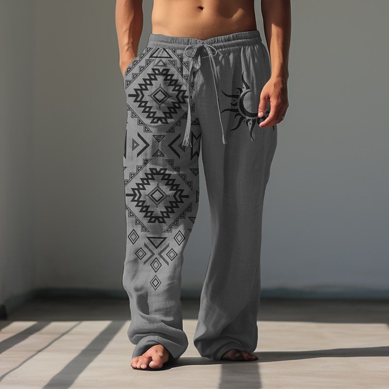 Men's Fashion Retro Ethnic Hawaiian Trousers