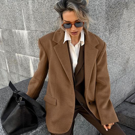 Loose Suit Woolen Coat