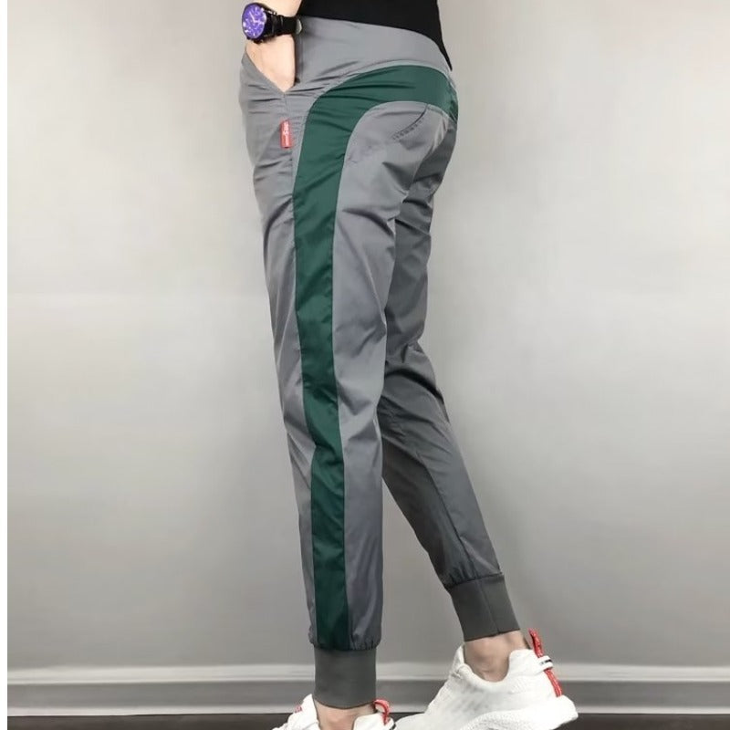 Men's Autumn New Color Matching Ankle Banded Pants Smart Guy Pants