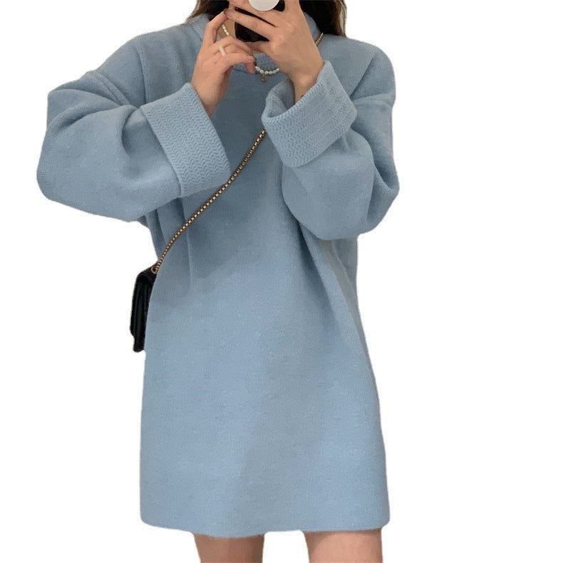 Medium Length Loose Thick Pullover Soft Glutinous Bottoming Sweater