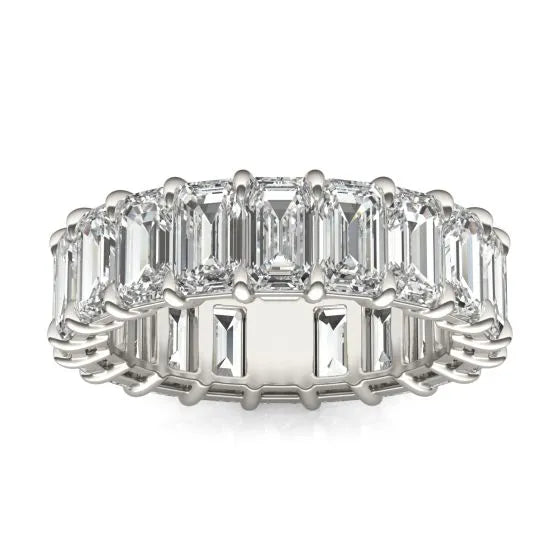 6 1/4 CTW Emerald Lab Grown Diamond  14K White Gold (G-Vs)