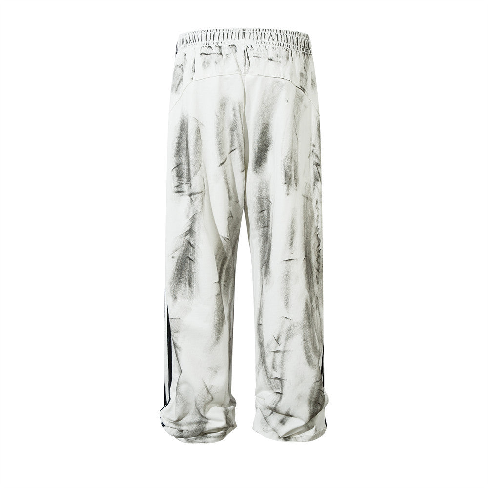 Graffiti Splash Ink Painting Casual Straight-leg Sweatpants