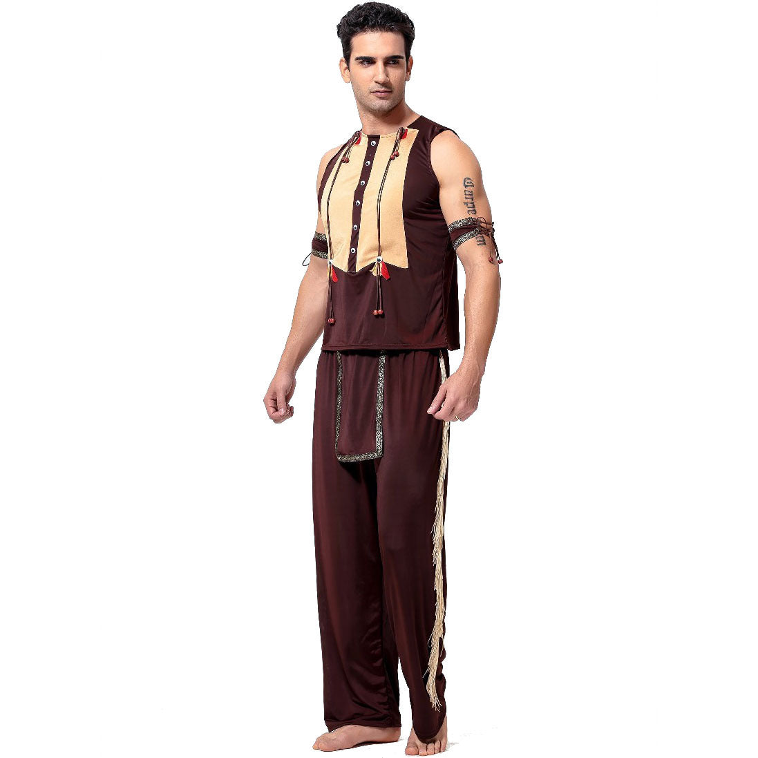 Men's Indian Halloween Costume German Bavarian Beer Uniform Alps Mountain Clothes