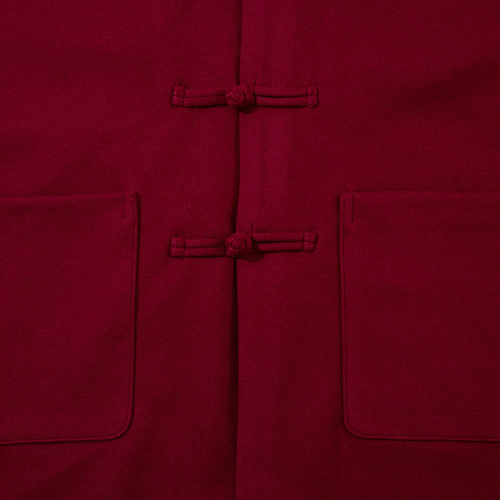 Chinese Style Buckle Stand Collar Casual Tang Suit Coat Men