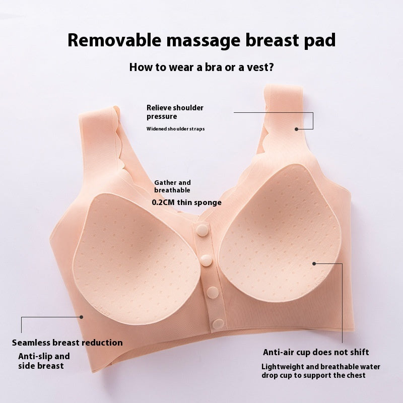 Pregnant Women's Lace Vest-style Wireless Summer Nursing Bra