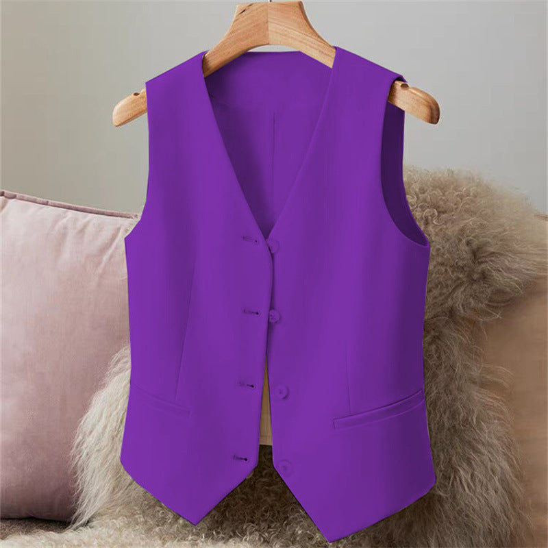 Slim Fit Sleeveless Short Waistcoat Jacket