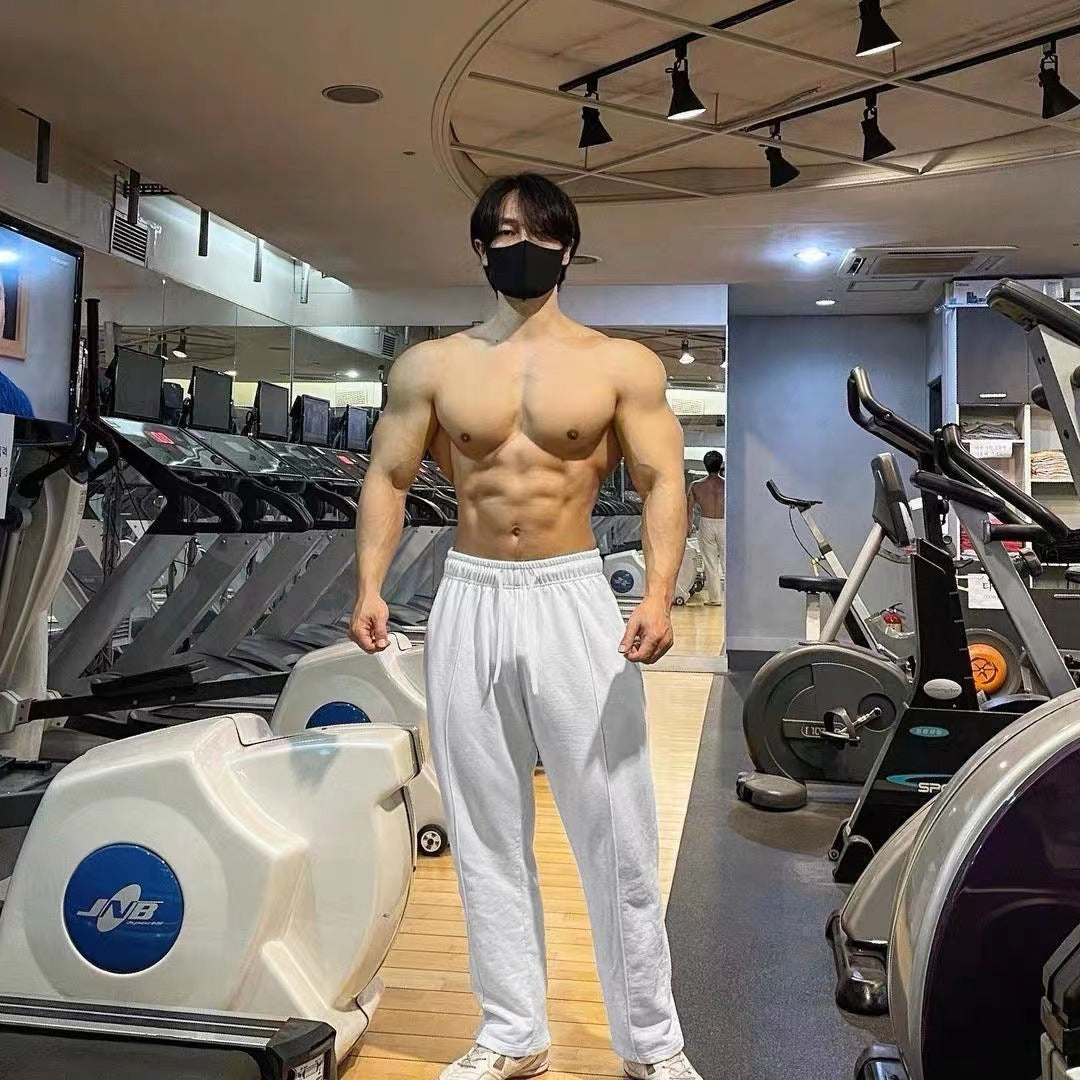 Men's Fashion Sports Fitness Gray Sweatpants