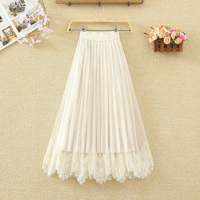 Pleuche Pleated Skirt Women's Autumn And Winter