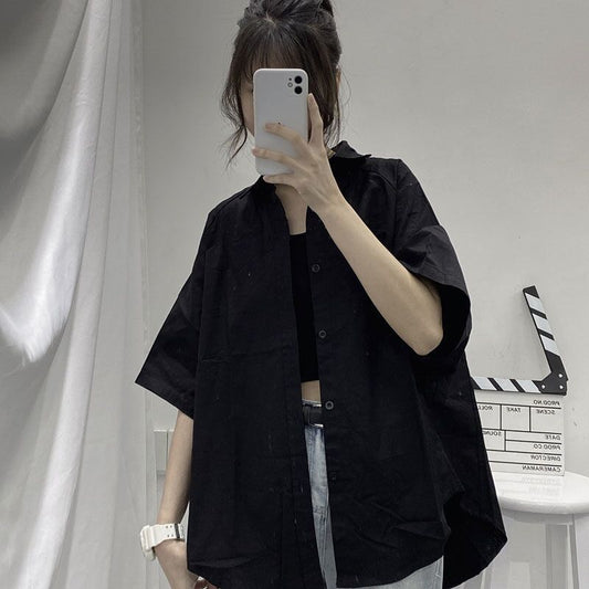 Fashionable Versatile Short Sleeve Shirt For Women