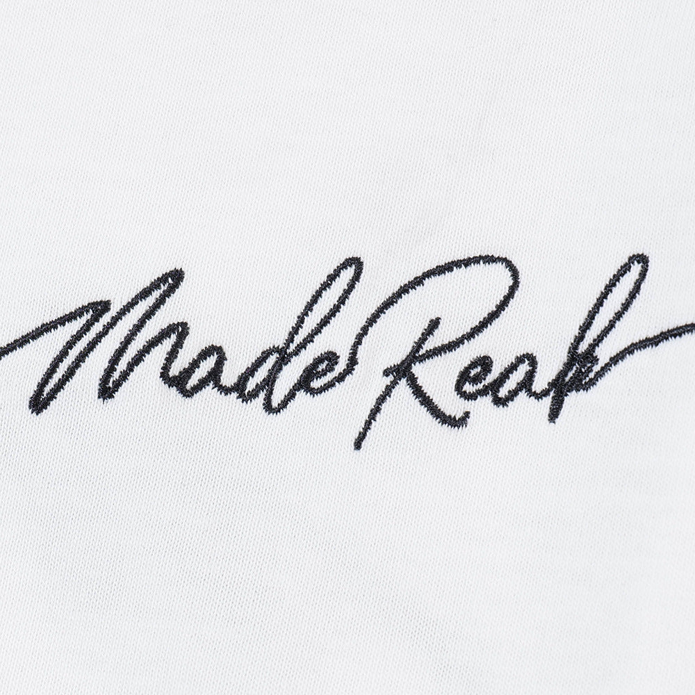 Handwritten Letter Affixed Cloth Embroidered Long Sleeve Loose Bottoming Shirt