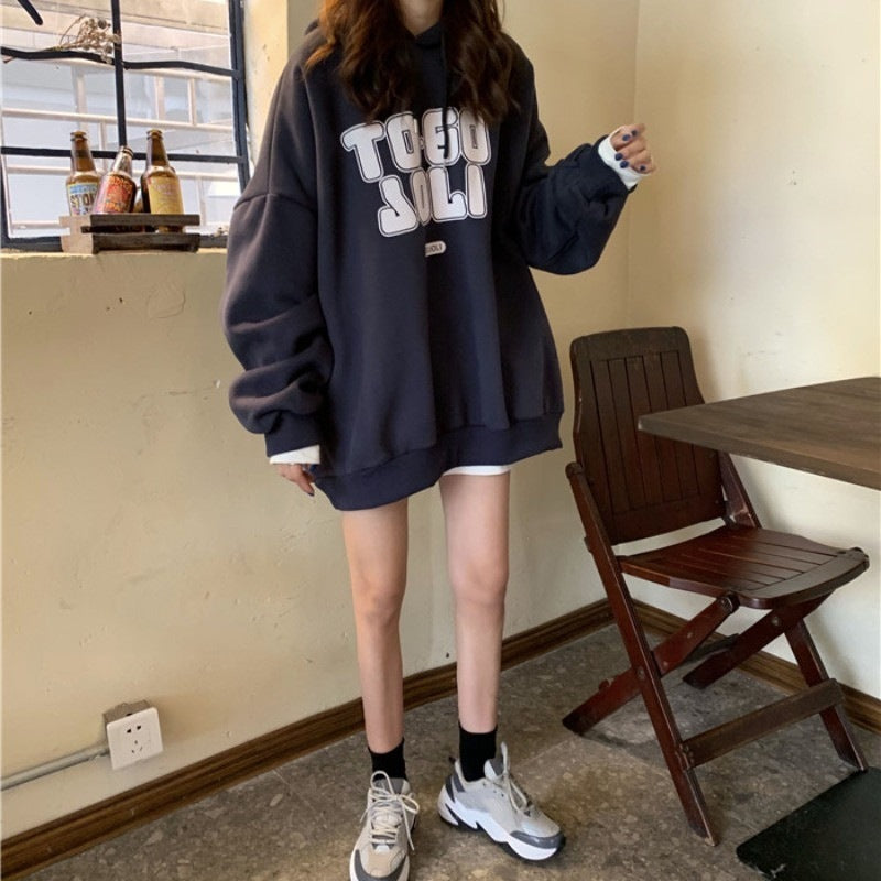 Female Fleece-lined Thickened Hooded Jacket