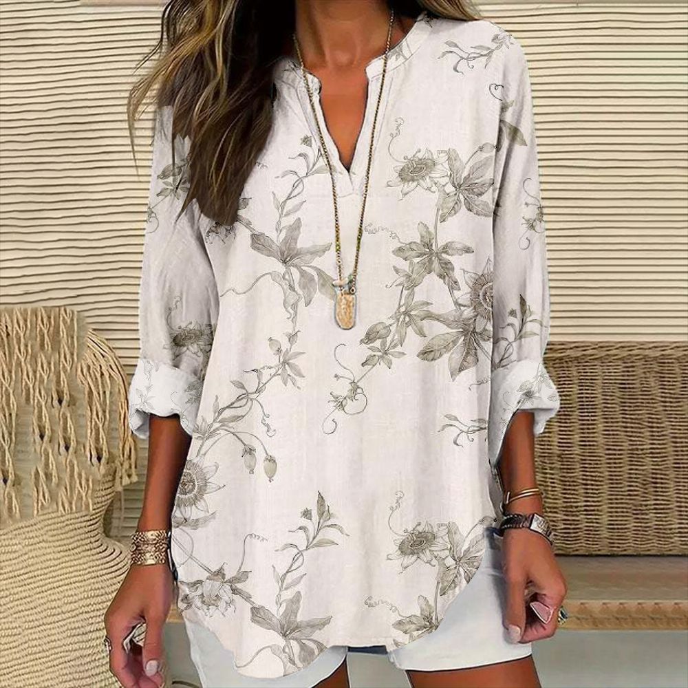Women's Button Drop-shoulder Long-sleeve