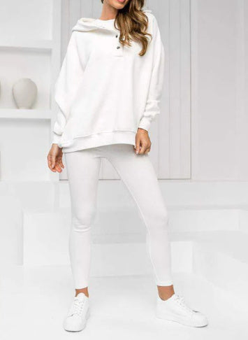 Women's Solid Color Vest Hoodie And Pants Set