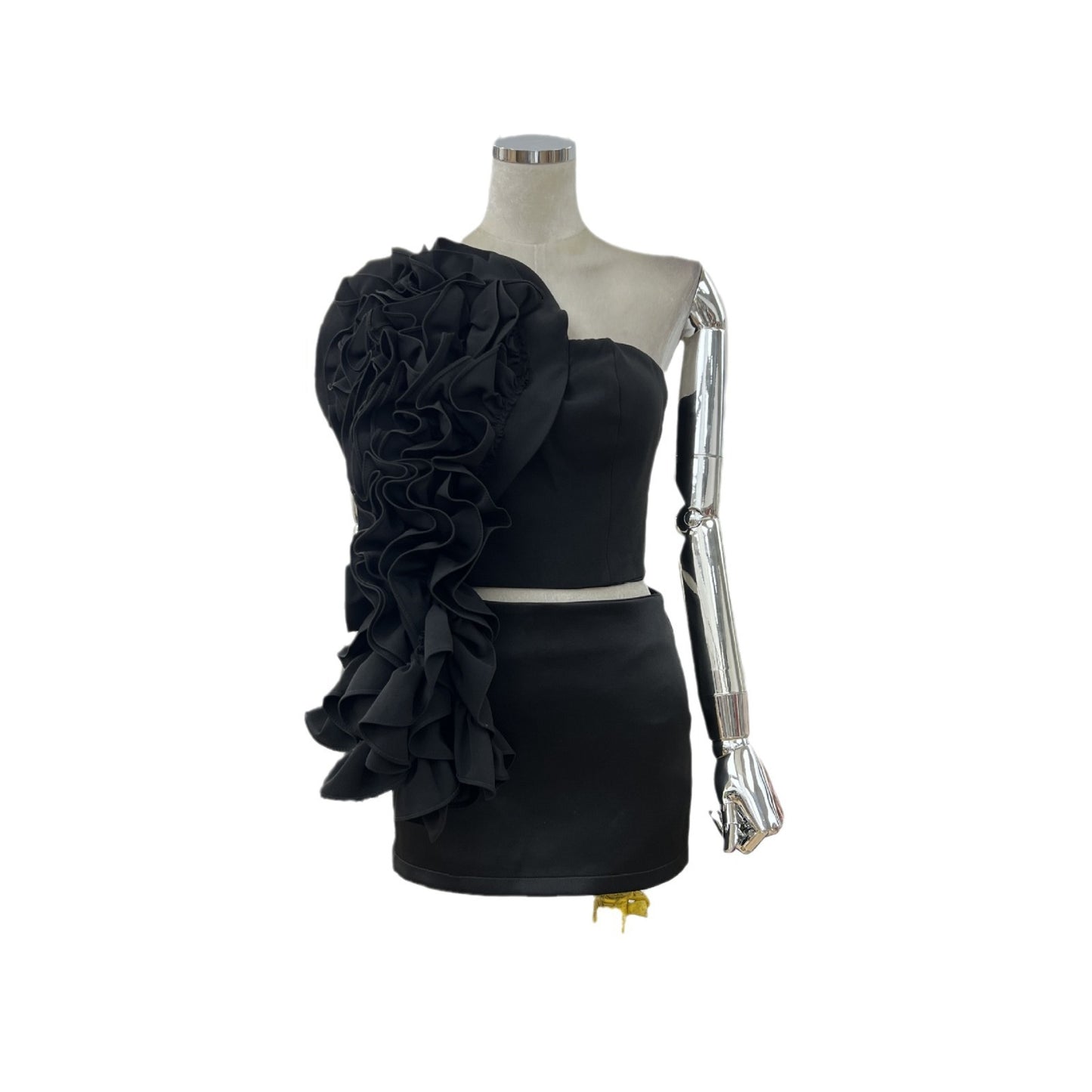 Street Shot Goddess Flower Ribbon One-shoulder Vest
