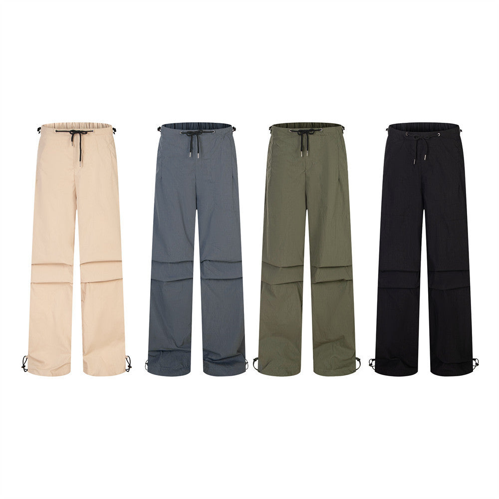 Vibe Fashion Brand Pleated Umbrella Casual Trousers For Men