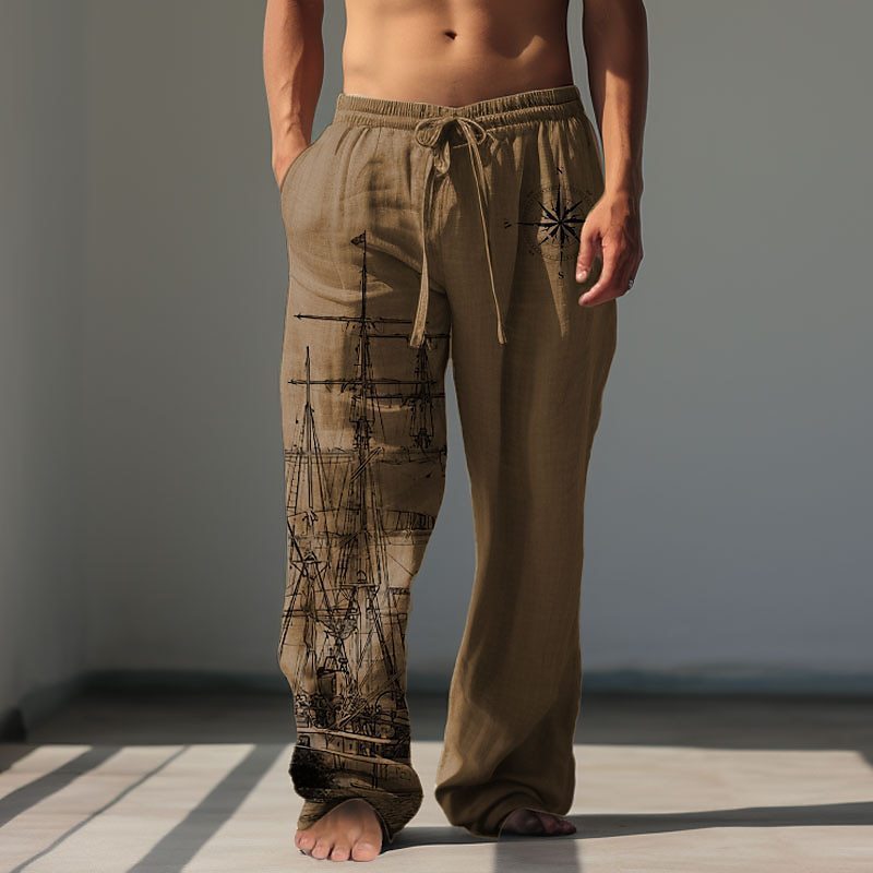 Men's Fashion Retro Ethnic Hawaiian Trousers