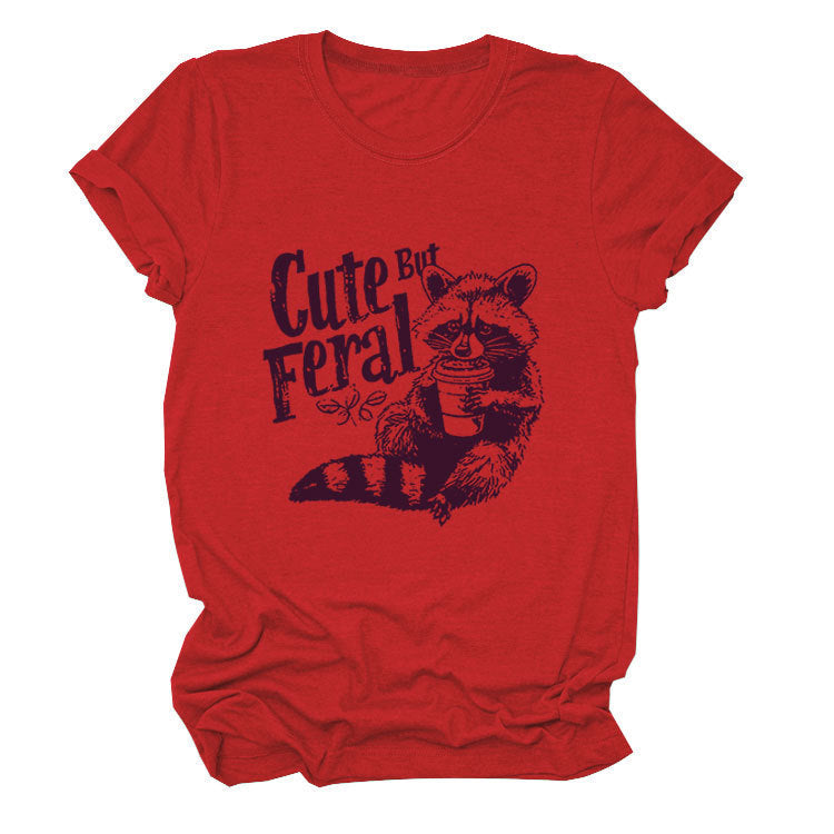 Guoli Printed Personality Round Neck Women's T-shirt