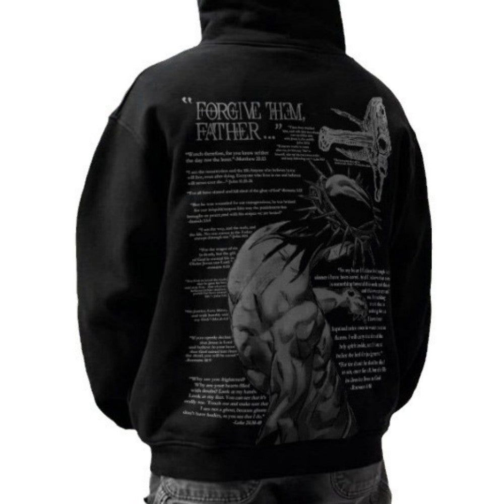 Women's Spider Web Printed Hoodie Personality