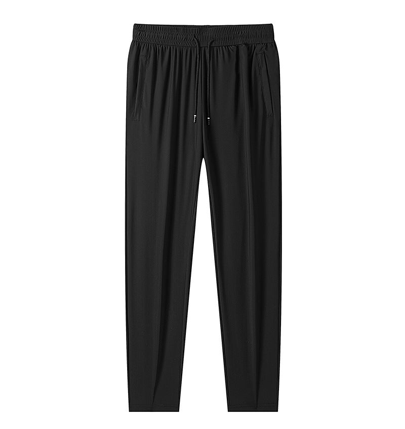Summer Ice Silk Loose Elastic Sports Pants