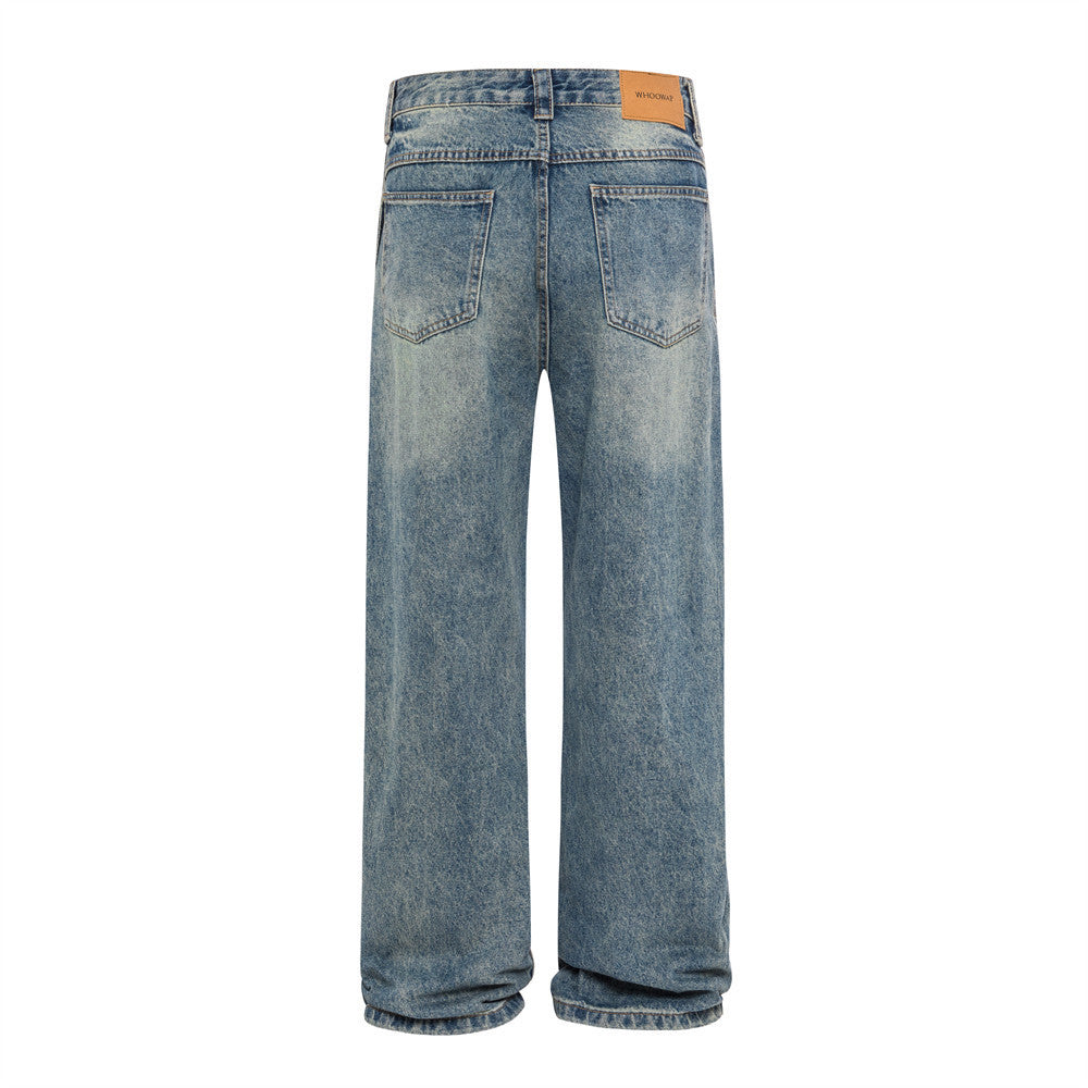 Men's American Washed White Jeans