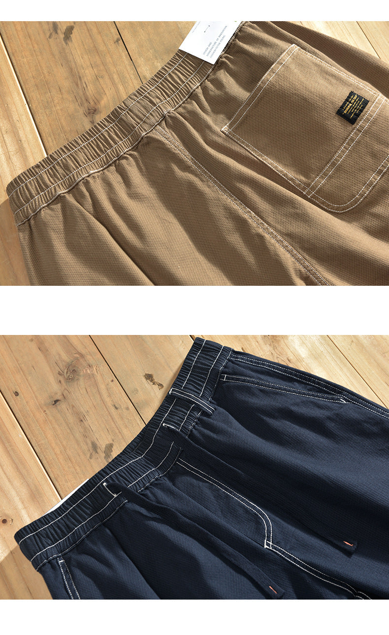 Men's Pure Color Cotton Casual Shorts