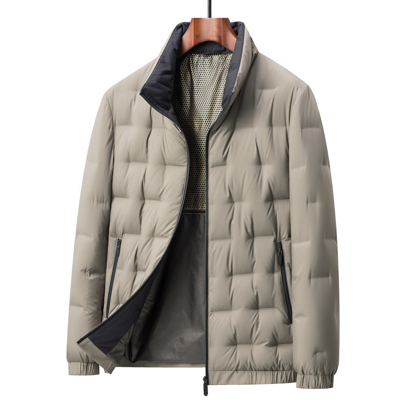 Lightweight Down Jacket Graphene Heat Preservation And Warm White Duck Down Stand Collar Coat