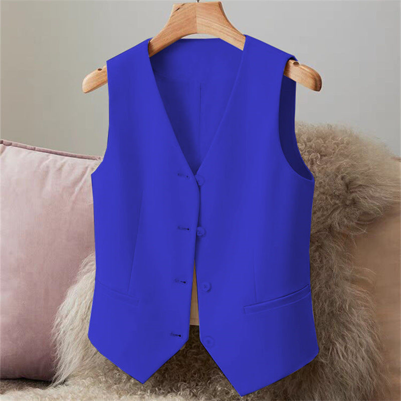 Slim Fit Sleeveless Short Waistcoat Jacket