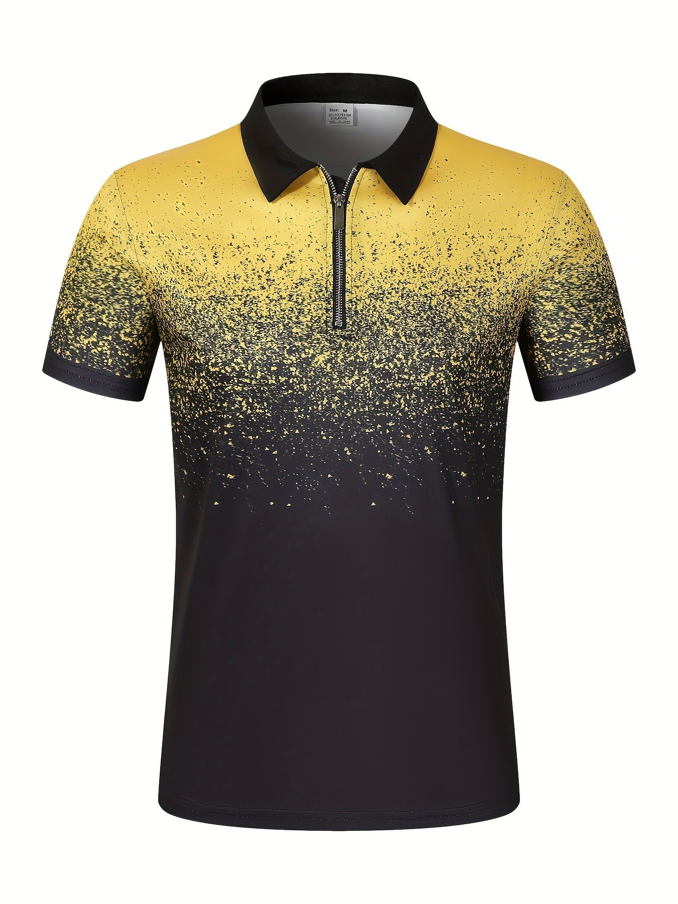 Men's Printed Broken Point Polo Shirt
