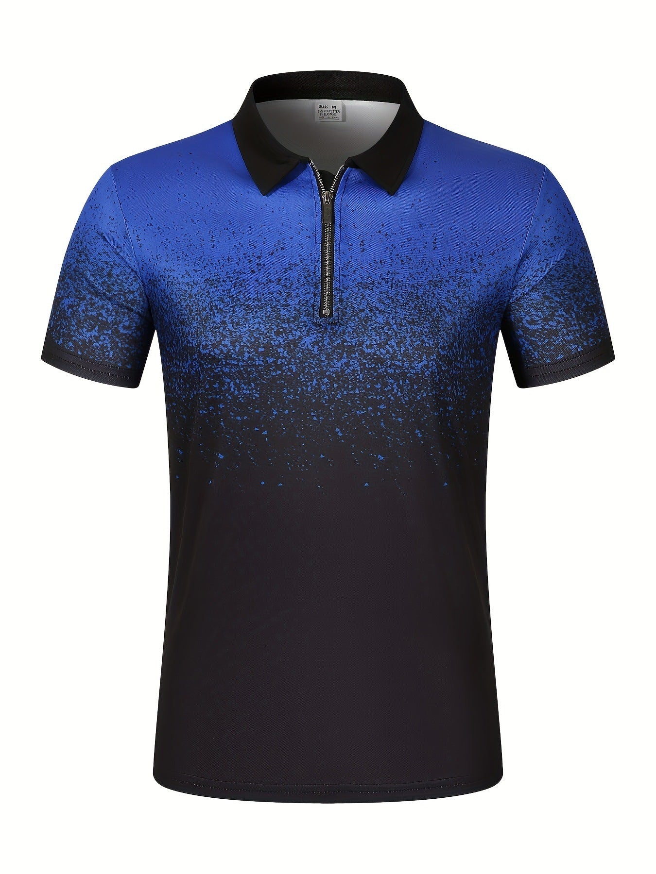 Men's Printed Broken Point Polo Shirt
