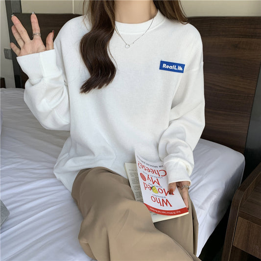 Slimming And Simple Wind Round-neck Non-hoodie Coat