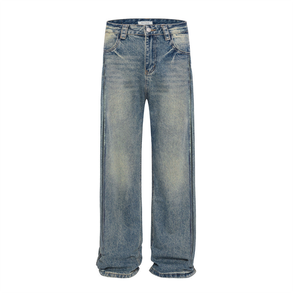 Men's American Washed White Jeans
