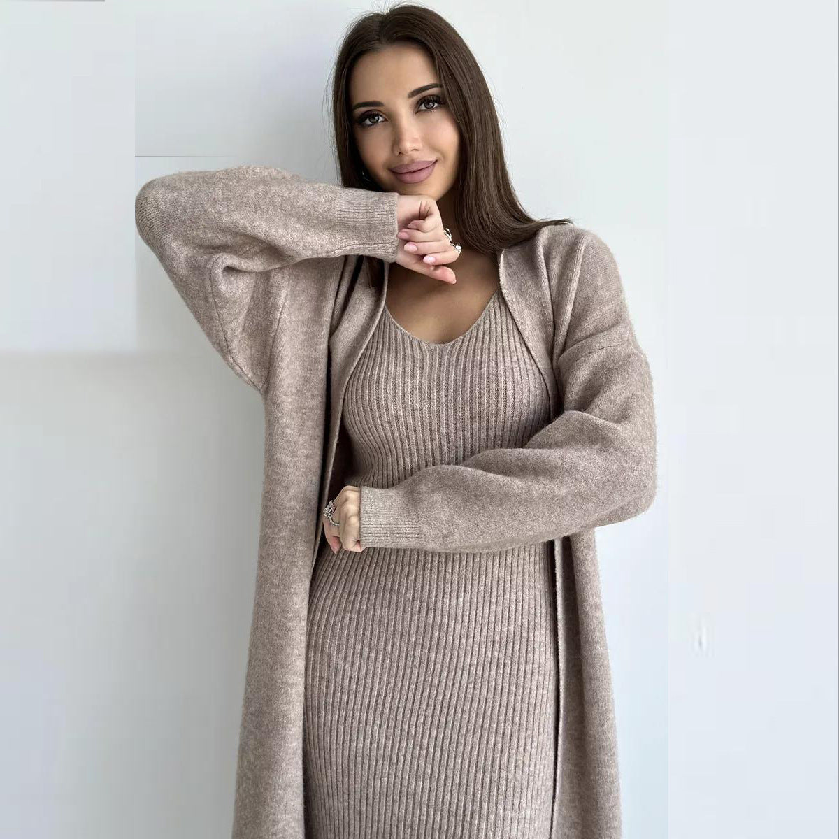Knitted Dress Fashion Women's Wear Knitted Long Sleeve