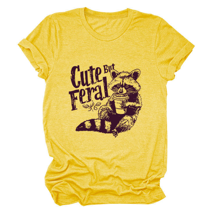 Guoli Printed Personality Round Neck Women's T-shirt