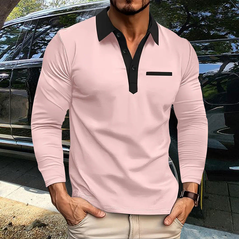 Stitching Long Sleeve Fashion Slim Fit
