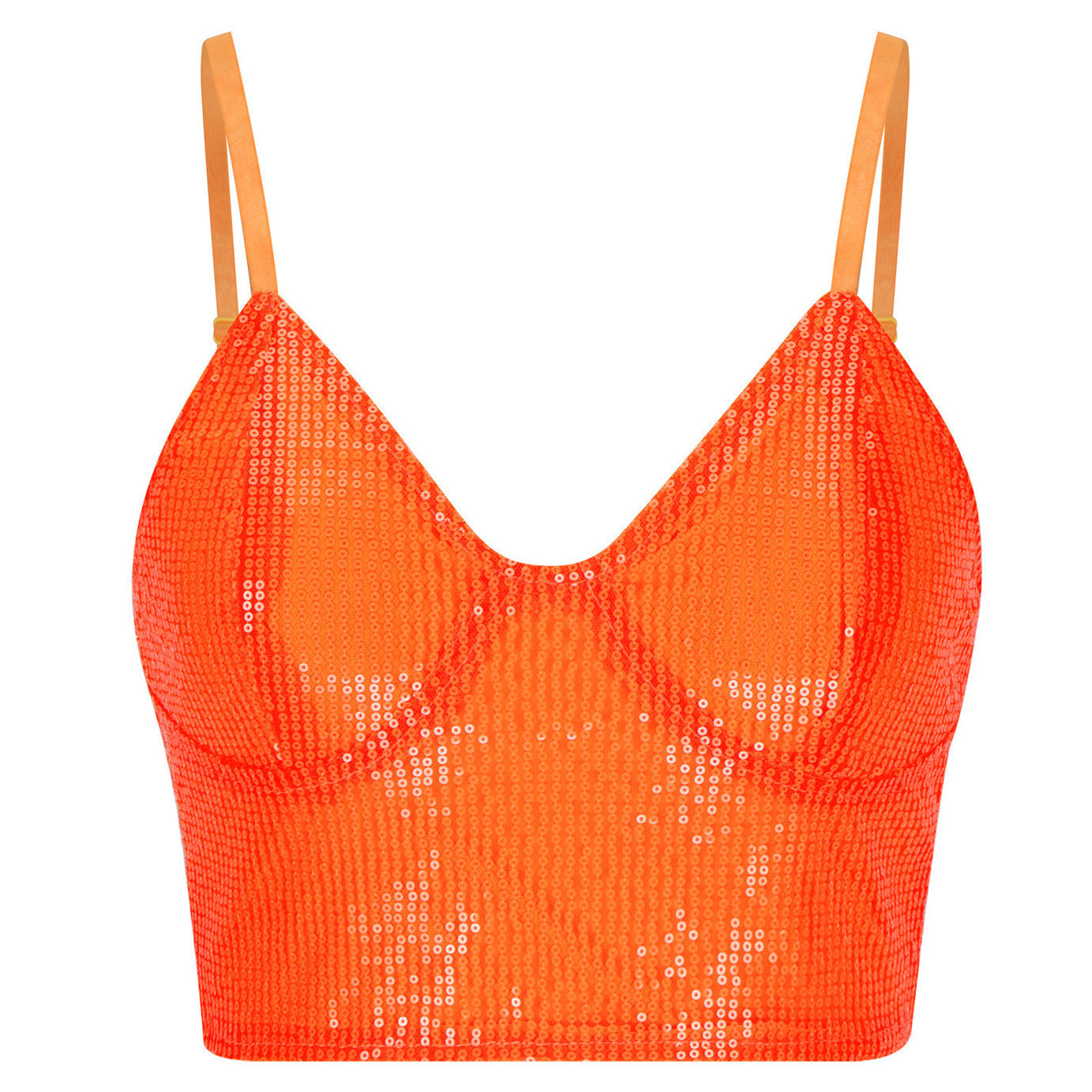 Slim Fit Sequined Suspender Short Top
