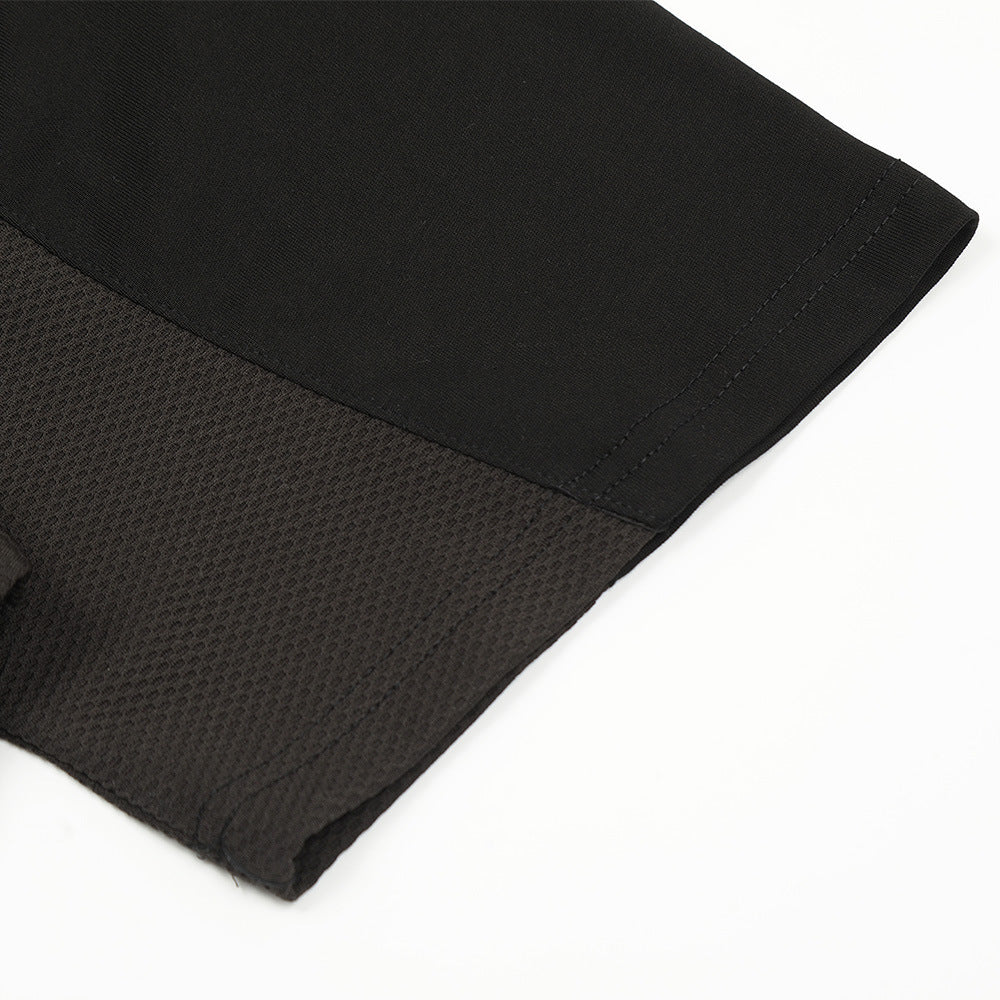 Men's Patchwork Short-sleeved Breathable Sweatshirt