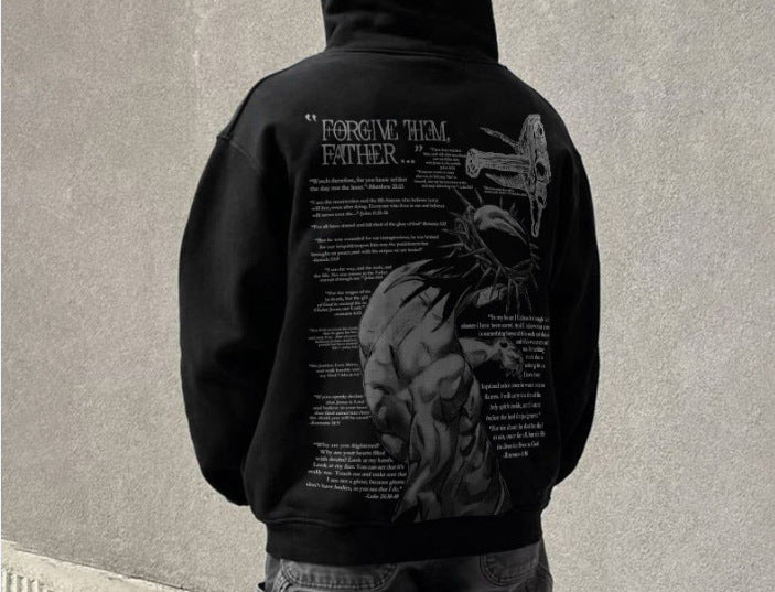 Women's Spider Web Printed Hoodie Personality