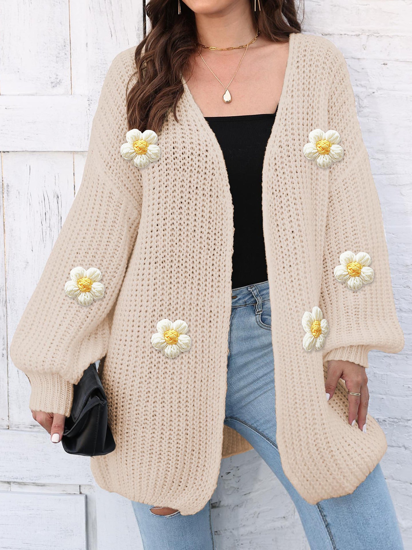Women's Thick Coat Thick Needle Woven Sweater