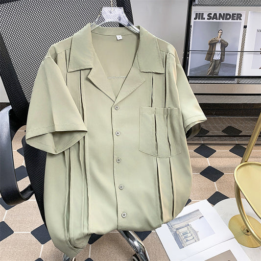 Shirt Short Sleeve Shirt Men's Half Sleeve Coat