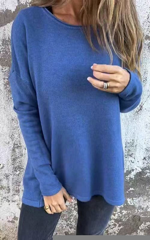 Women's Round Neck Long Sleeve T-shirt Top