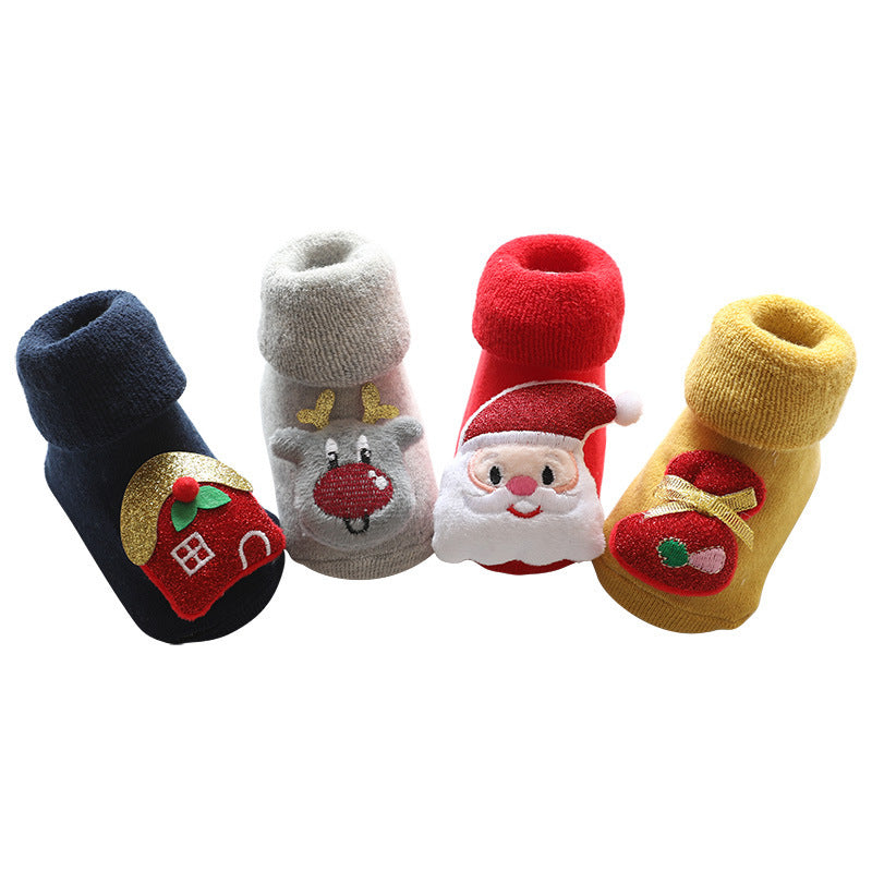 Terry Thickened Baby Socks Glue Dispensing Non-slip
