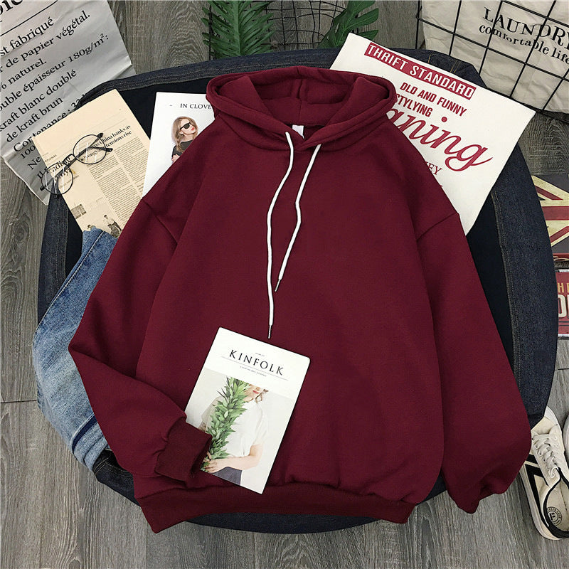 Women's Solid Color Hoodie Long Sleeve