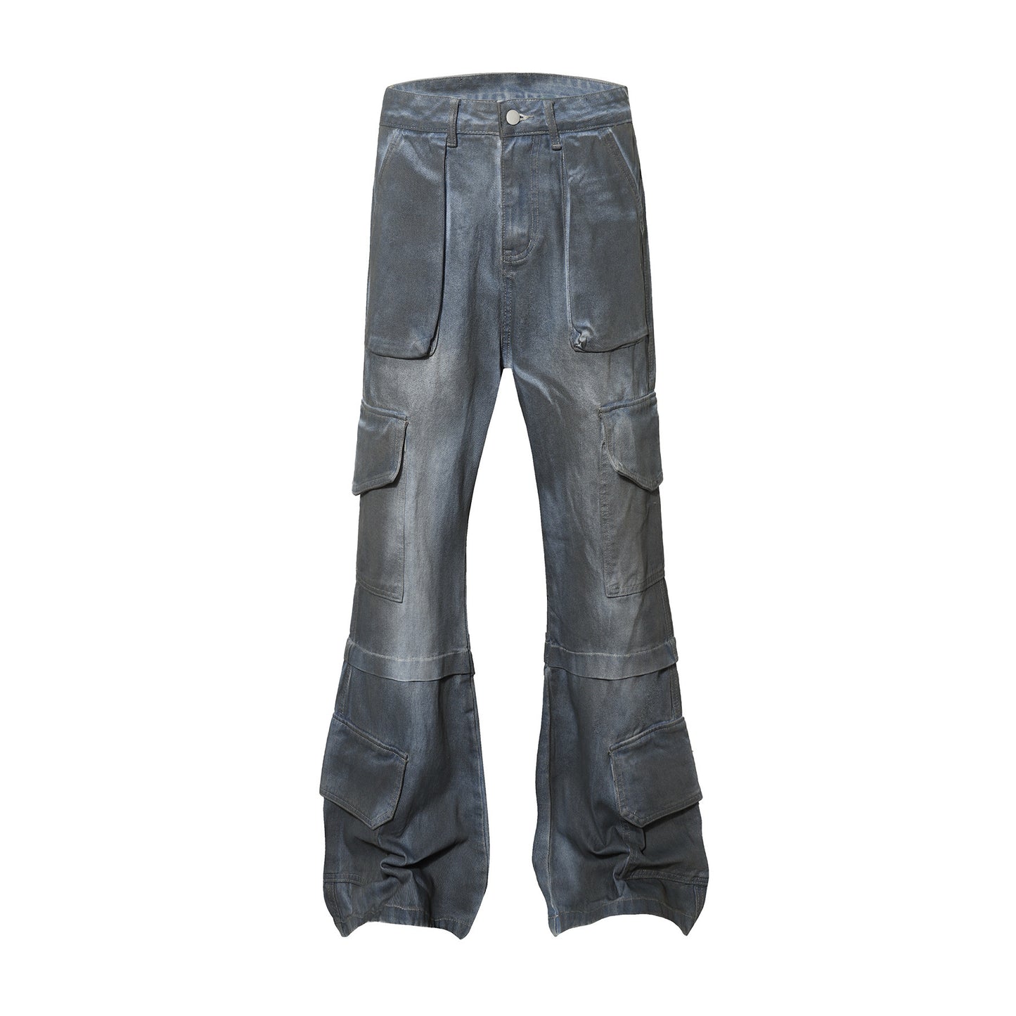 Maychao High Street Personalized Washing Overalls Denim Trousers